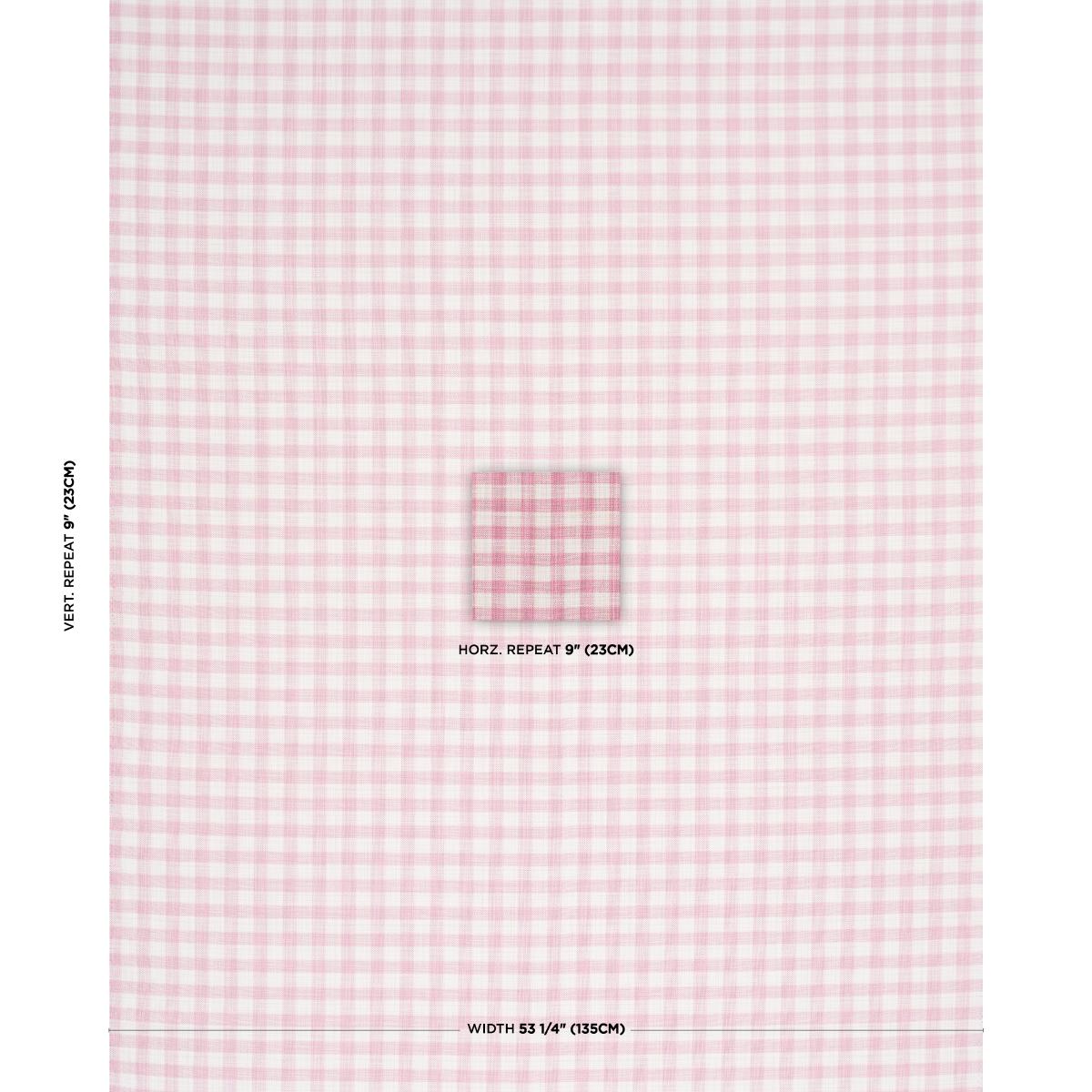Schumacher Martina Plaid Indoor/Outdoor Pink Fabric