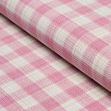 Schumacher Martina Plaid Indoor/Outdoor Pink Fabric
