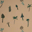Schumacher Tropical Trees Green On Natural Fabric