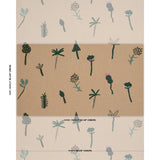 Schumacher Tropical Trees Green On Natural Fabric