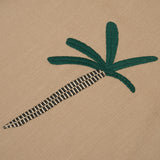 Schumacher Tropical Trees Green On Natural Fabric