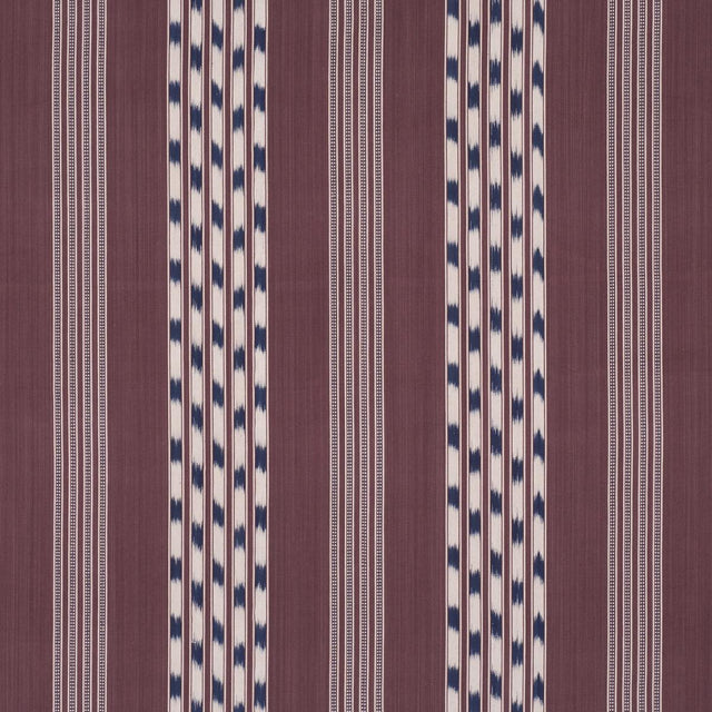 Schumacher Deja Stripe Bordeaux Fabric