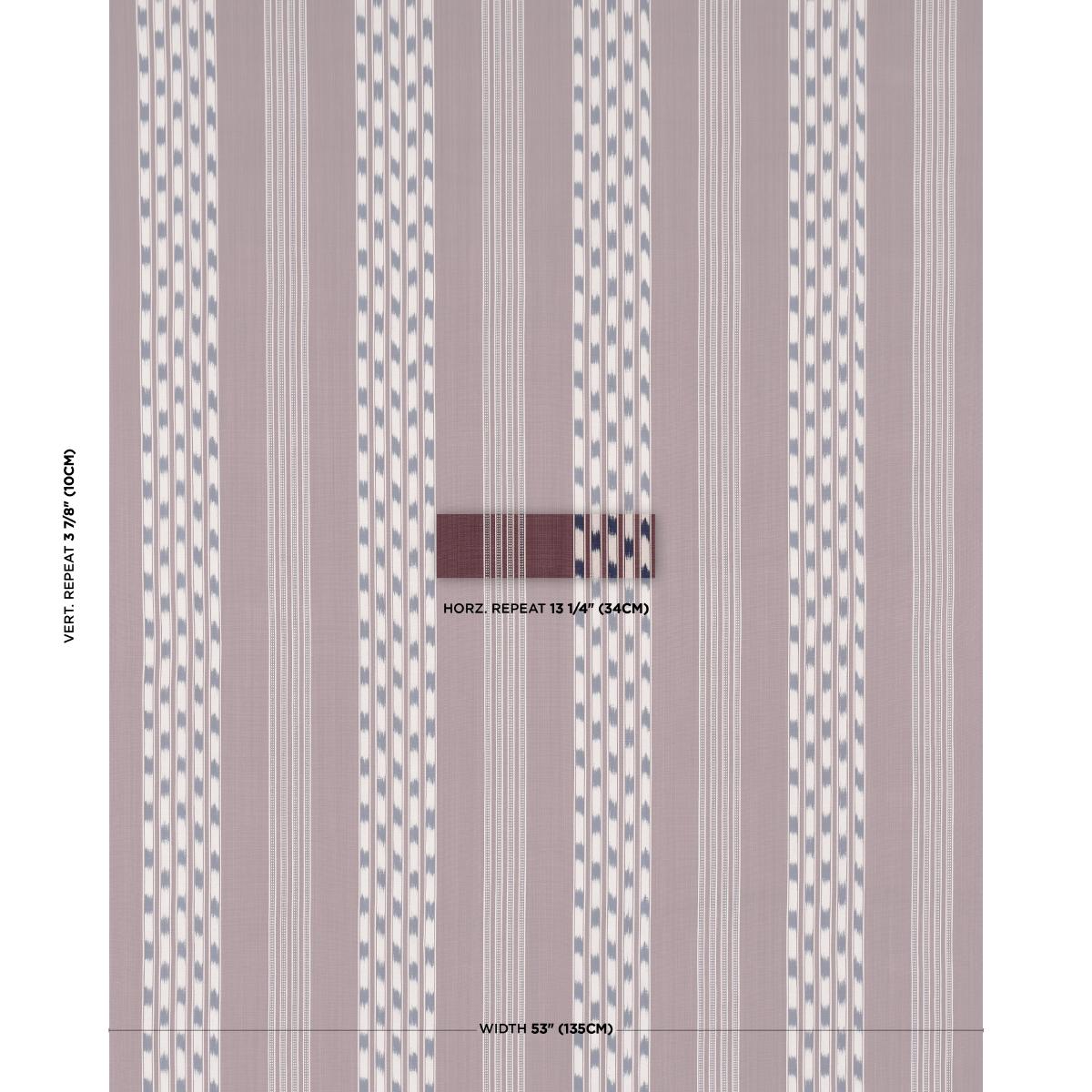 Schumacher Deja Stripe Bordeaux Fabric