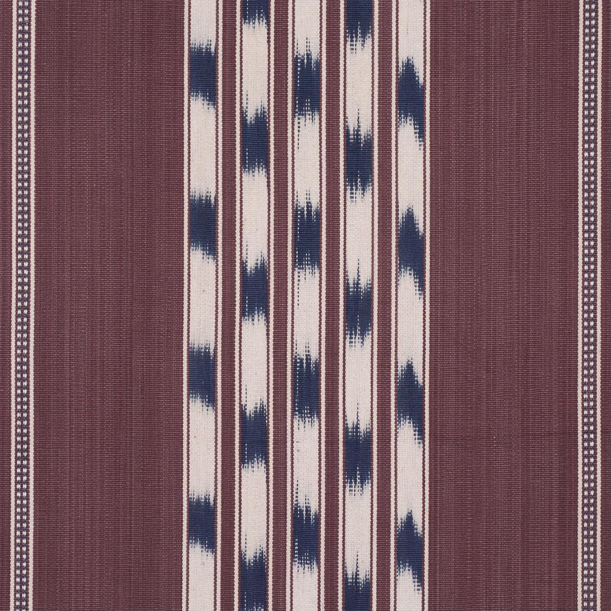 Schumacher Deja Stripe Bordeaux Fabric