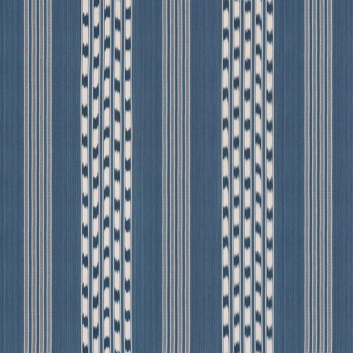 Schumacher Deja Stripe Indigo Fabric