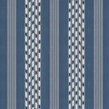 Schumacher Deja Stripe Indigo Fabric