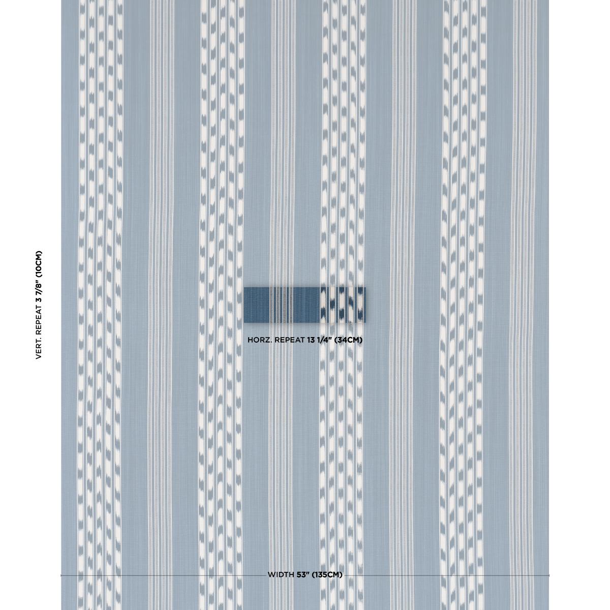 Schumacher Deja Stripe Indigo Fabric