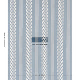 Schumacher Deja Stripe Indigo Fabric