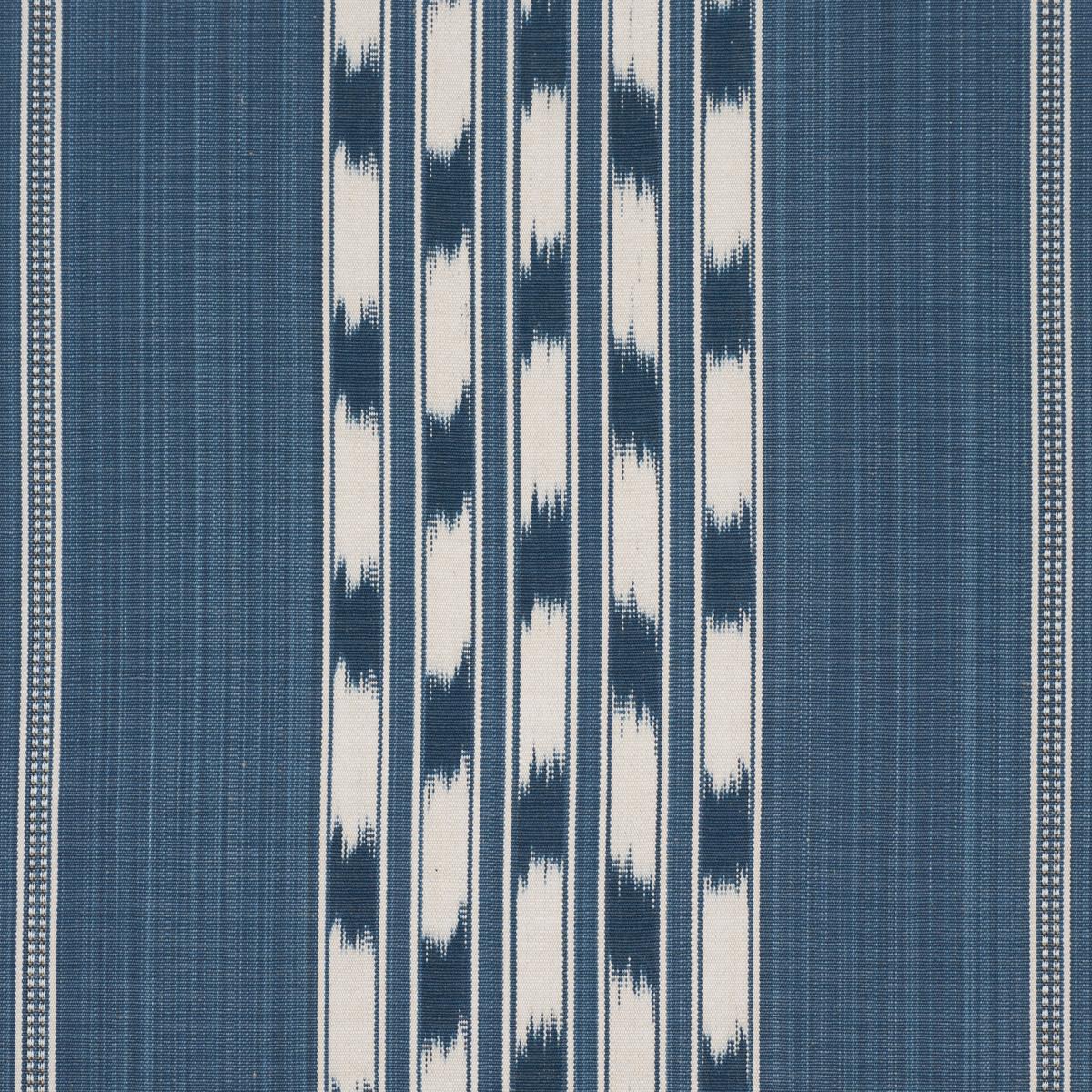 Schumacher Deja Stripe Indigo Fabric