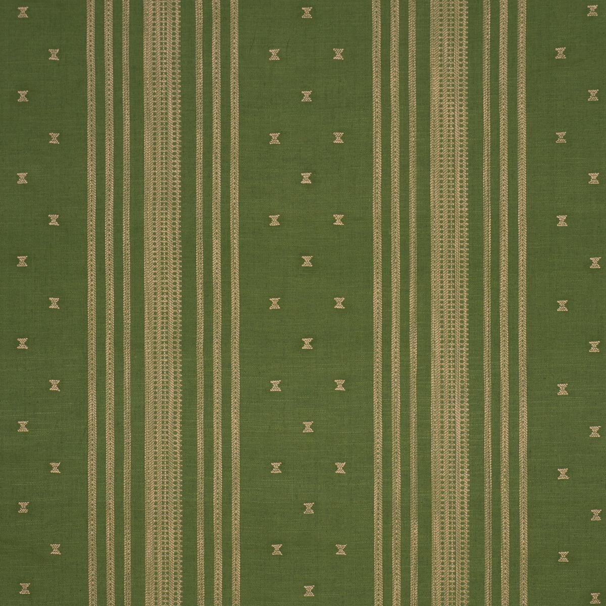 Schumacher Imara Stripe Green Fabric