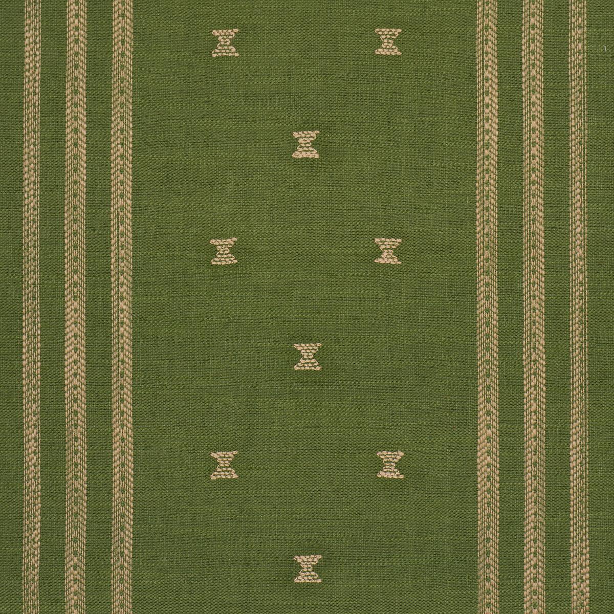 Schumacher Imara Stripe Green Fabric