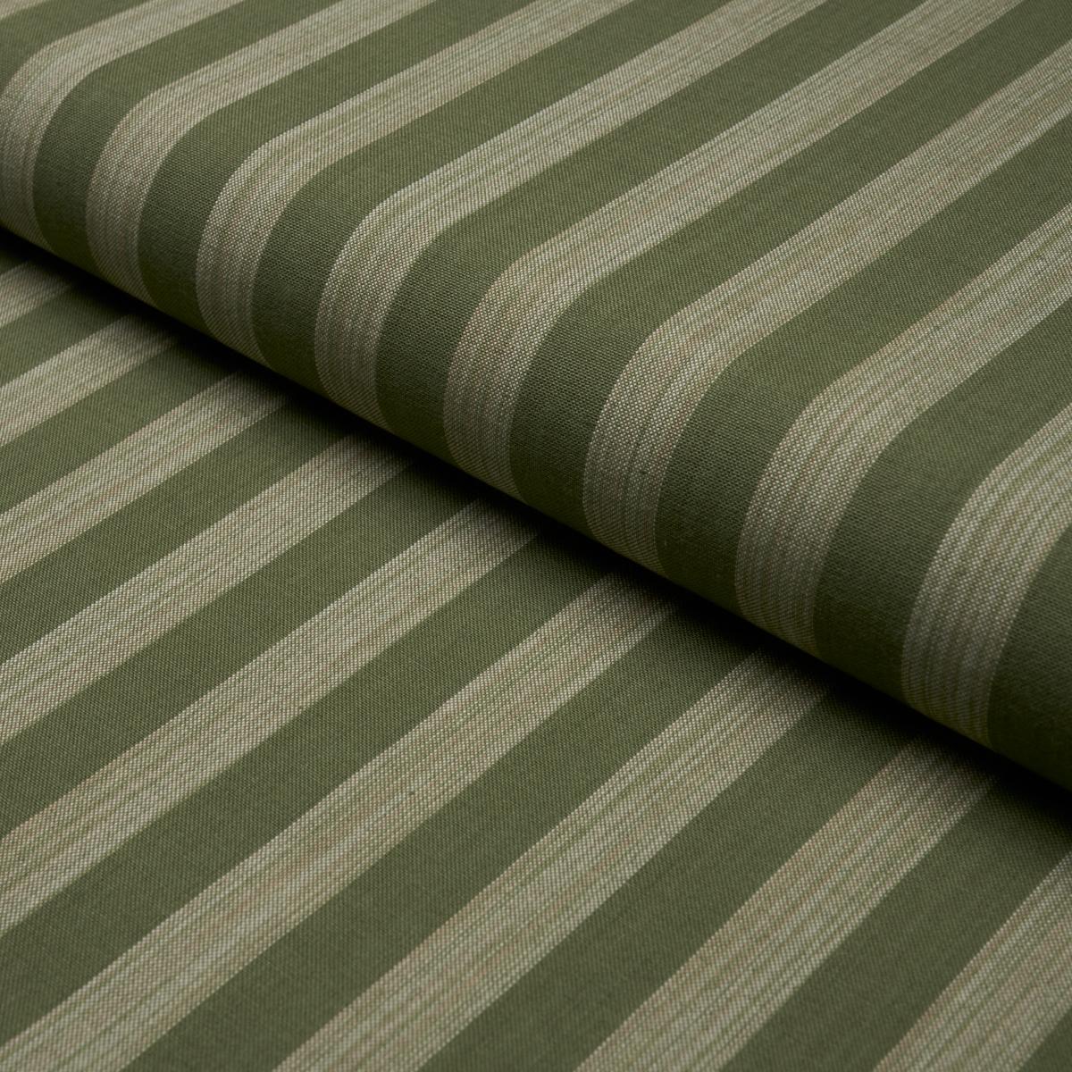 Schumacher Jonah Stripe Green Fabric