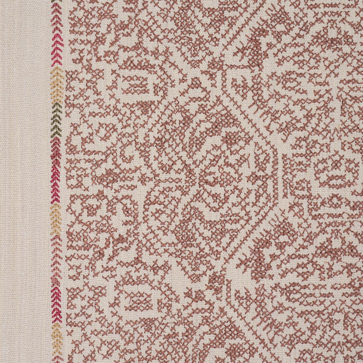 Schumacher Orion Embroidery Clay Fabric