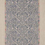 Schumacher Orion Embroidery Indigo Fabric