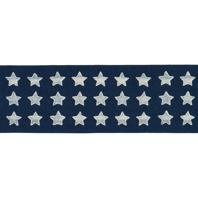 Schumacher Navy Astra Block Print Tape