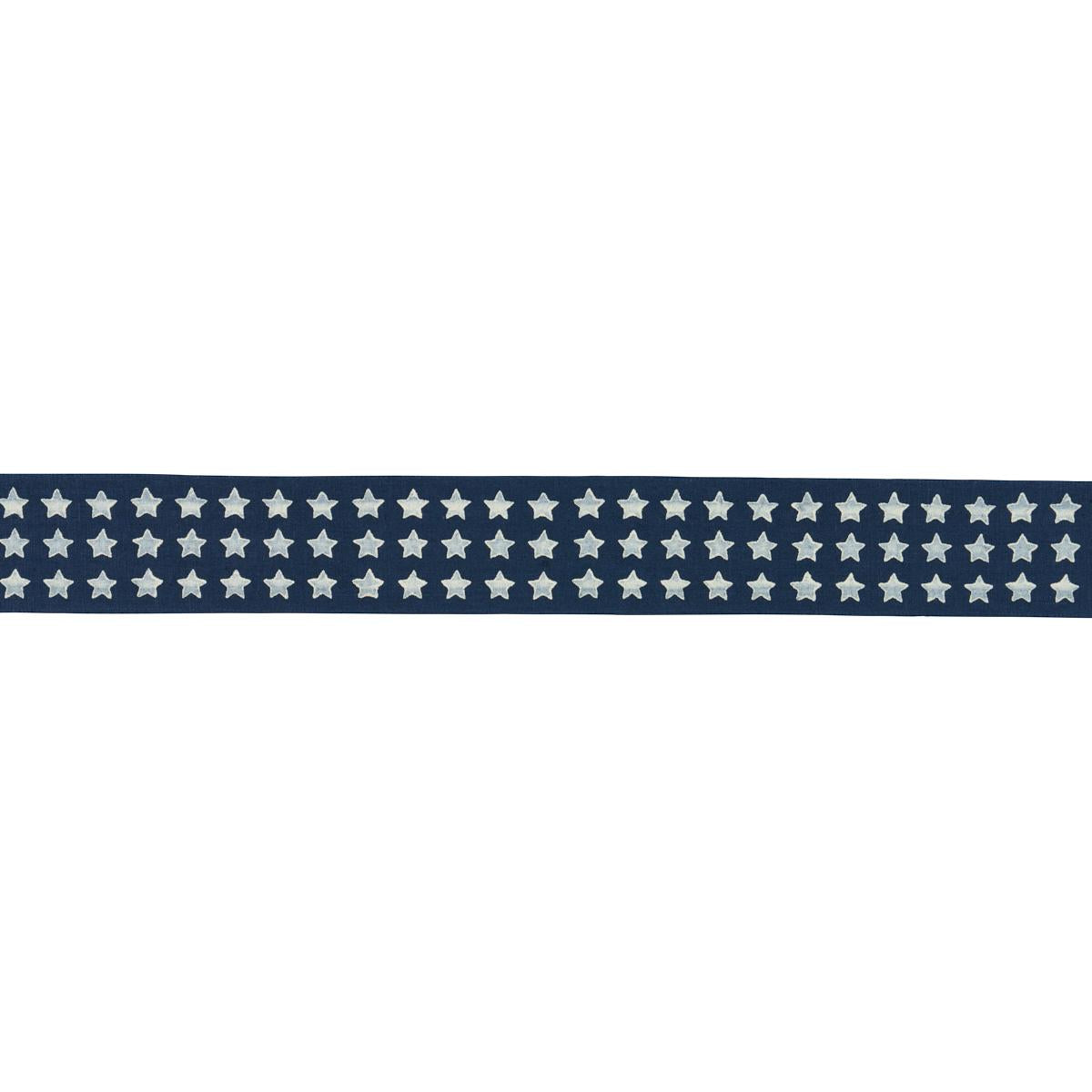 Schumacher Navy Astra Block Print Tape