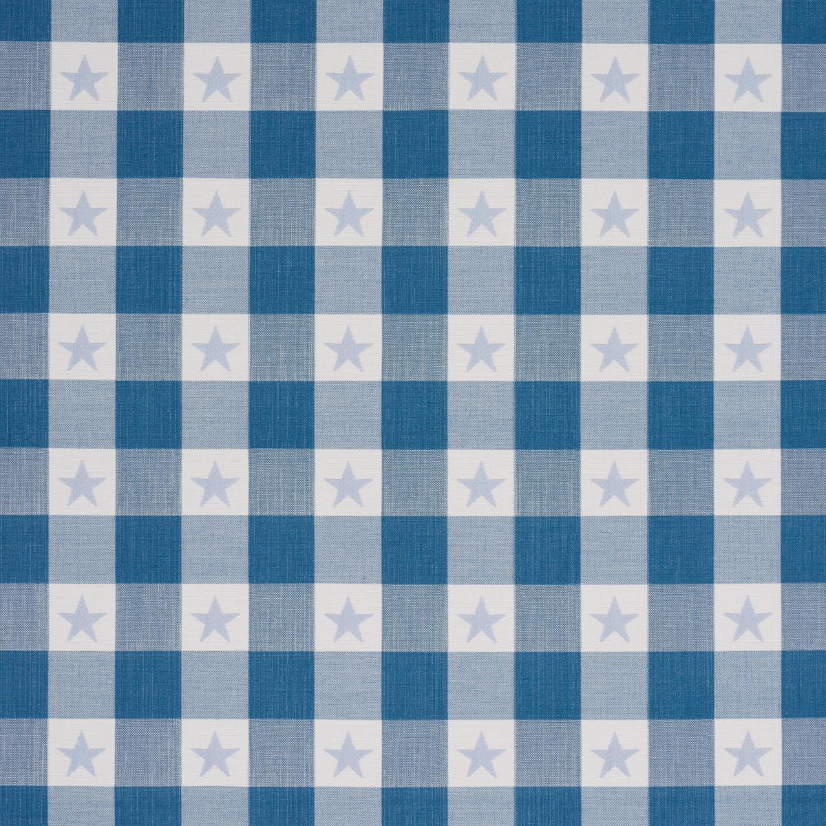 Schumacher Independence Plaid Blue Fabric