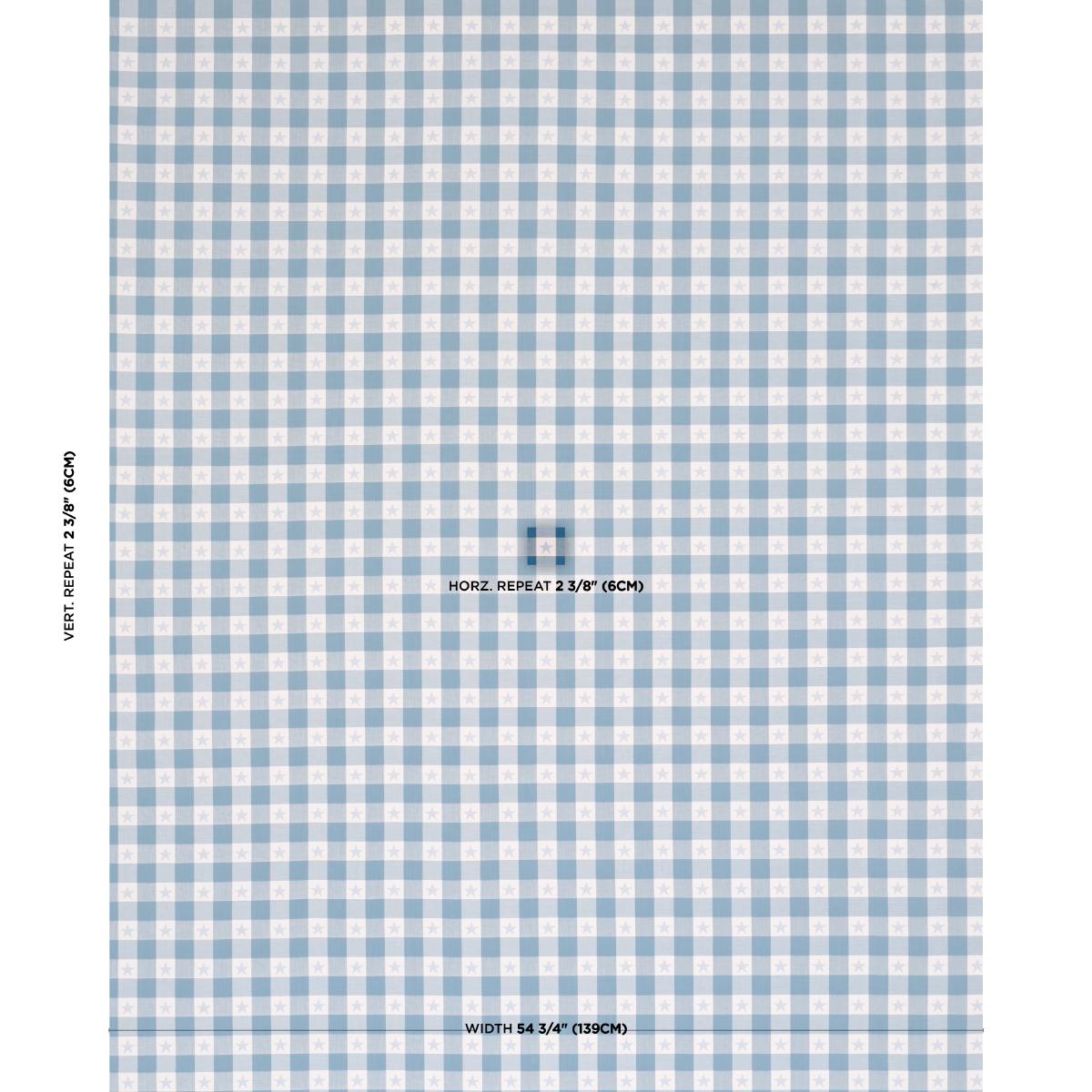 Schumacher Independence Plaid Blue Fabric