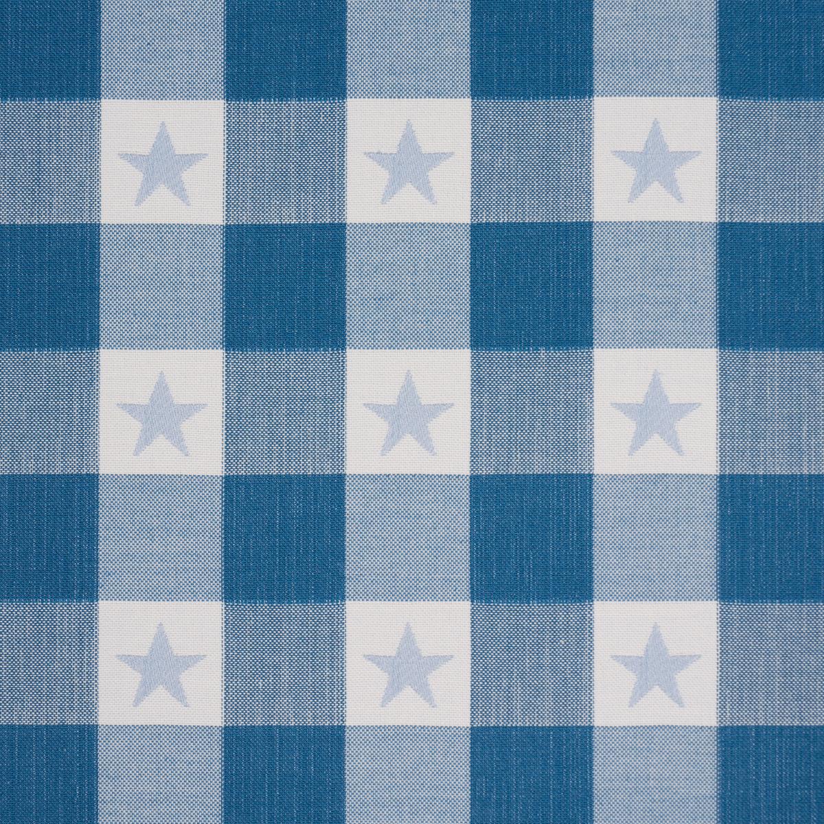 Schumacher Independence Plaid Blue Fabric