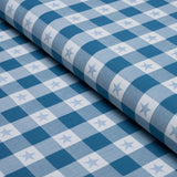 Schumacher Independence Plaid Blue Fabric
