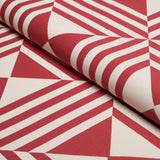 Schumacher Square In A Square Red Fabric