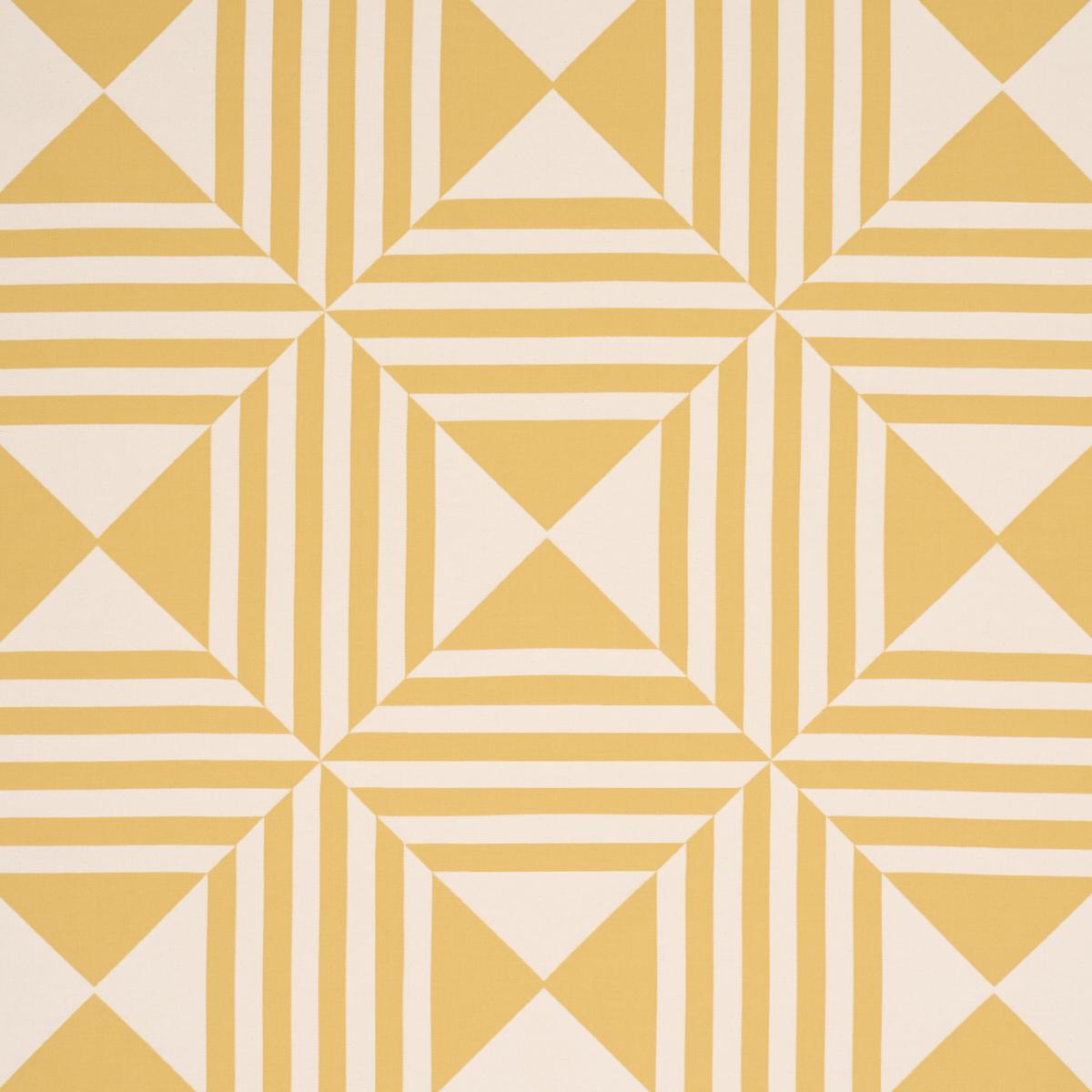 Schumacher Square In A Square Yellow Fabric