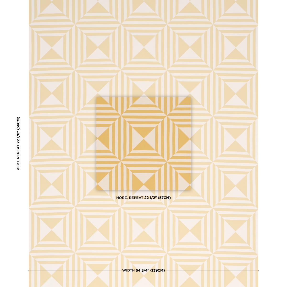 Schumacher Square In A Square Yellow Fabric