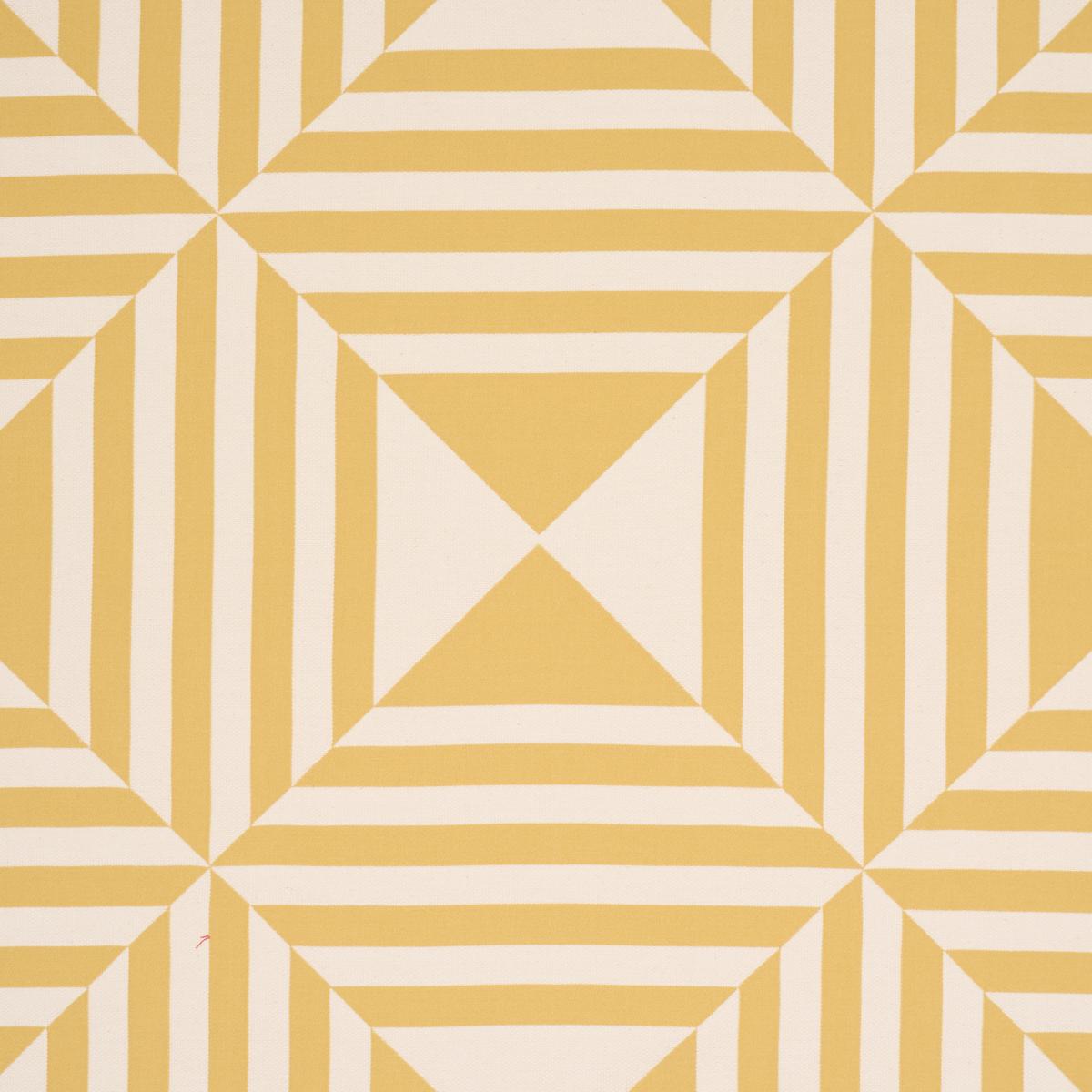 Schumacher Square In A Square Yellow Fabric