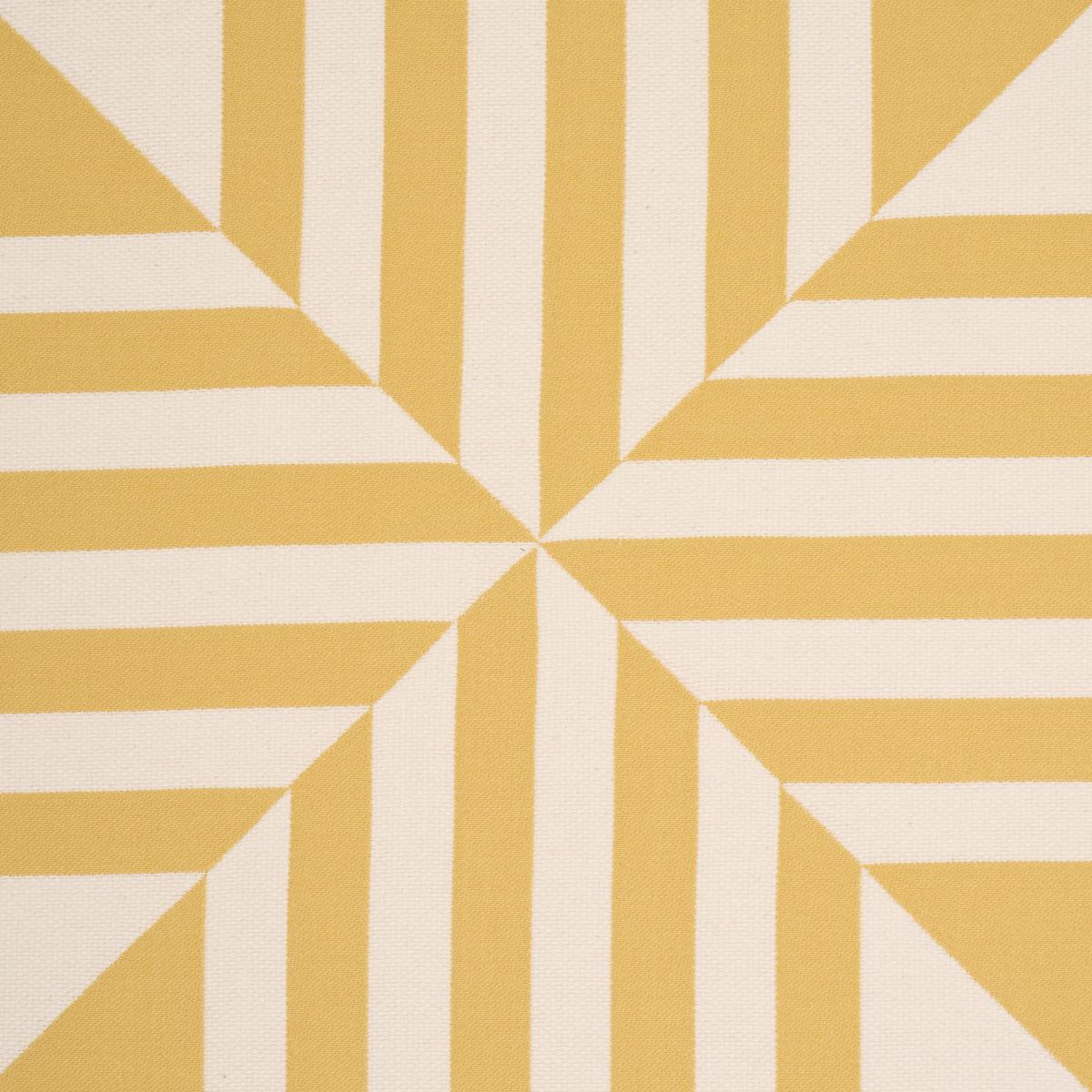 Schumacher Square In A Square Yellow Fabric