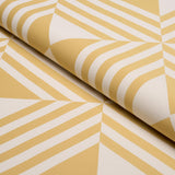 Schumacher Square In A Square Yellow Fabric