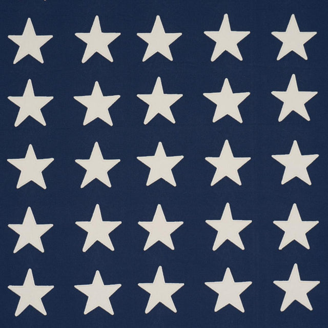 Schumacher Starfield Appliqué Navy Fabric