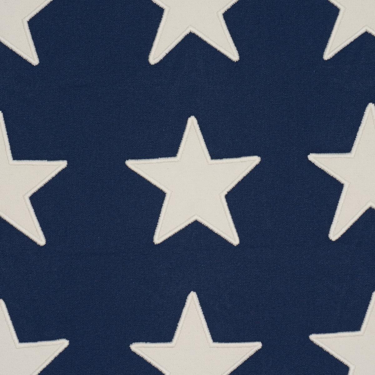 Schumacher Starfield Appliqué Navy Fabric
