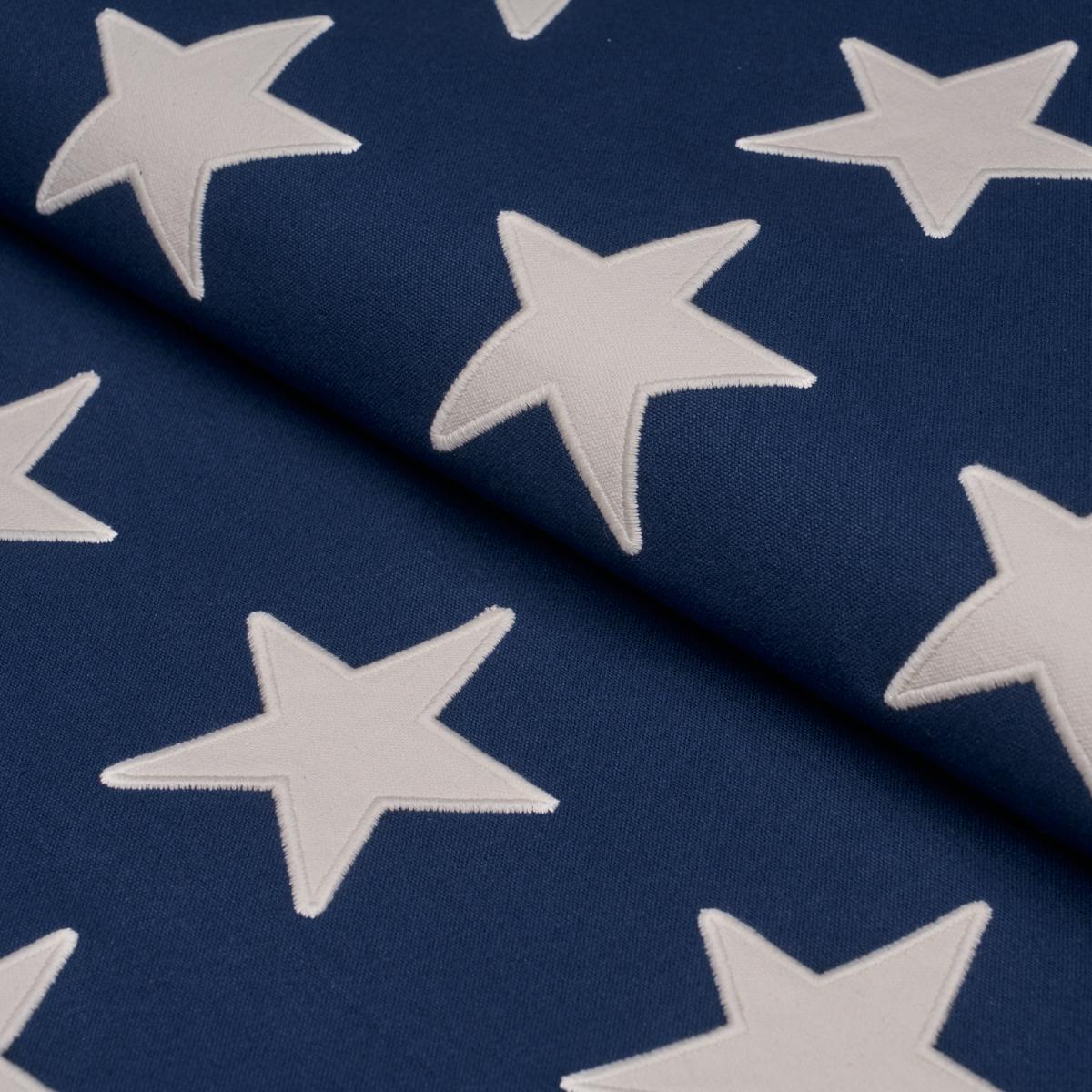 Schumacher Starfield Appliqué Navy Fabric