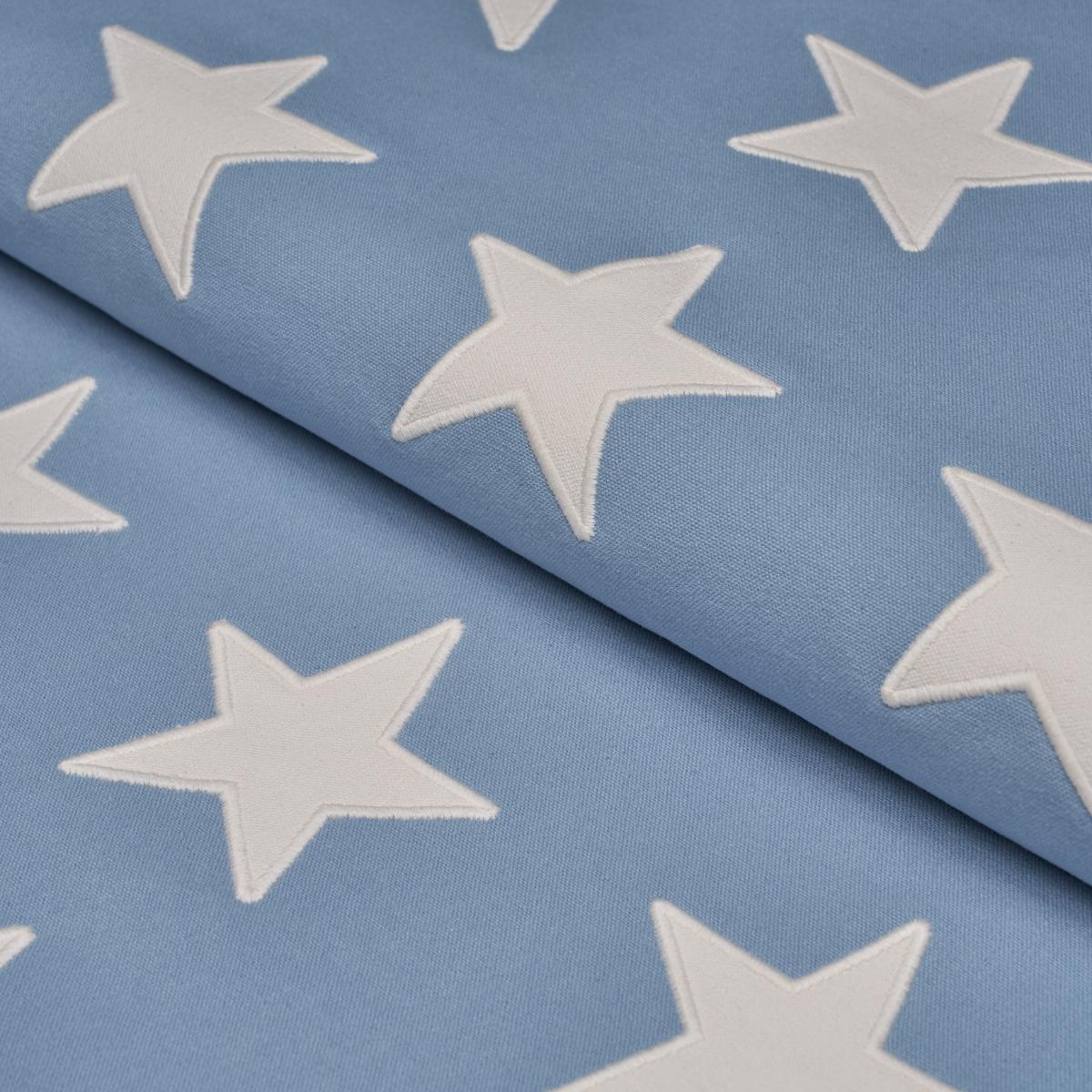 Schumacher Starfield Appliqué Sky Fabric
