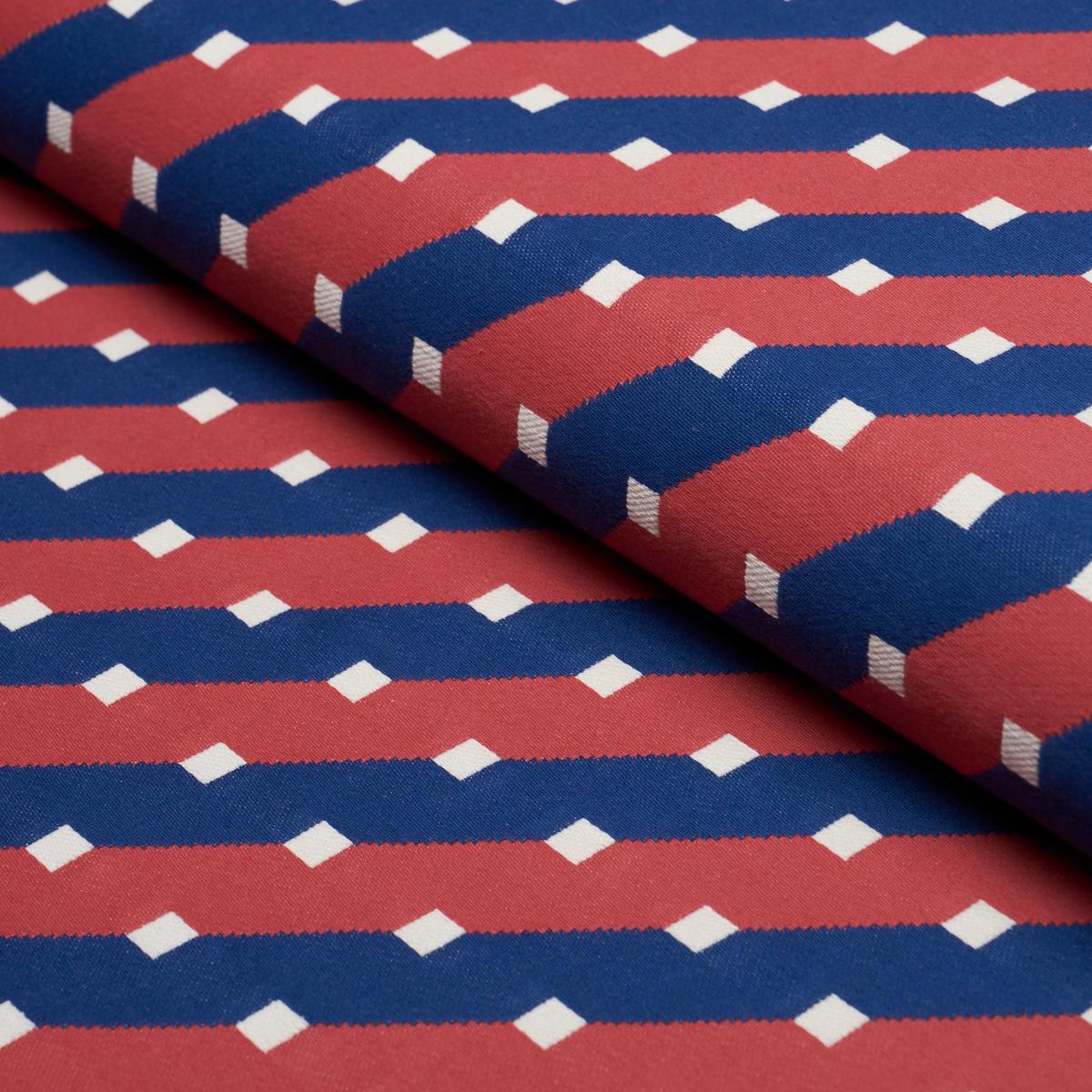 Schumacher Zilla Stripe Americana Fabric