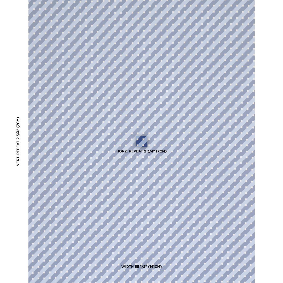 Schumacher Zilla Stripe Blues Fabric