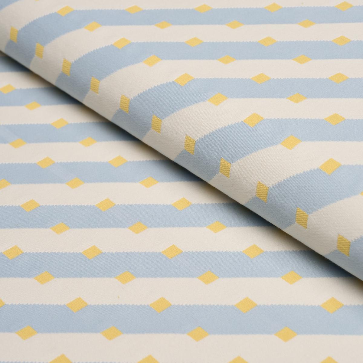 Schumacher Zilla Stripe Sky Fabric