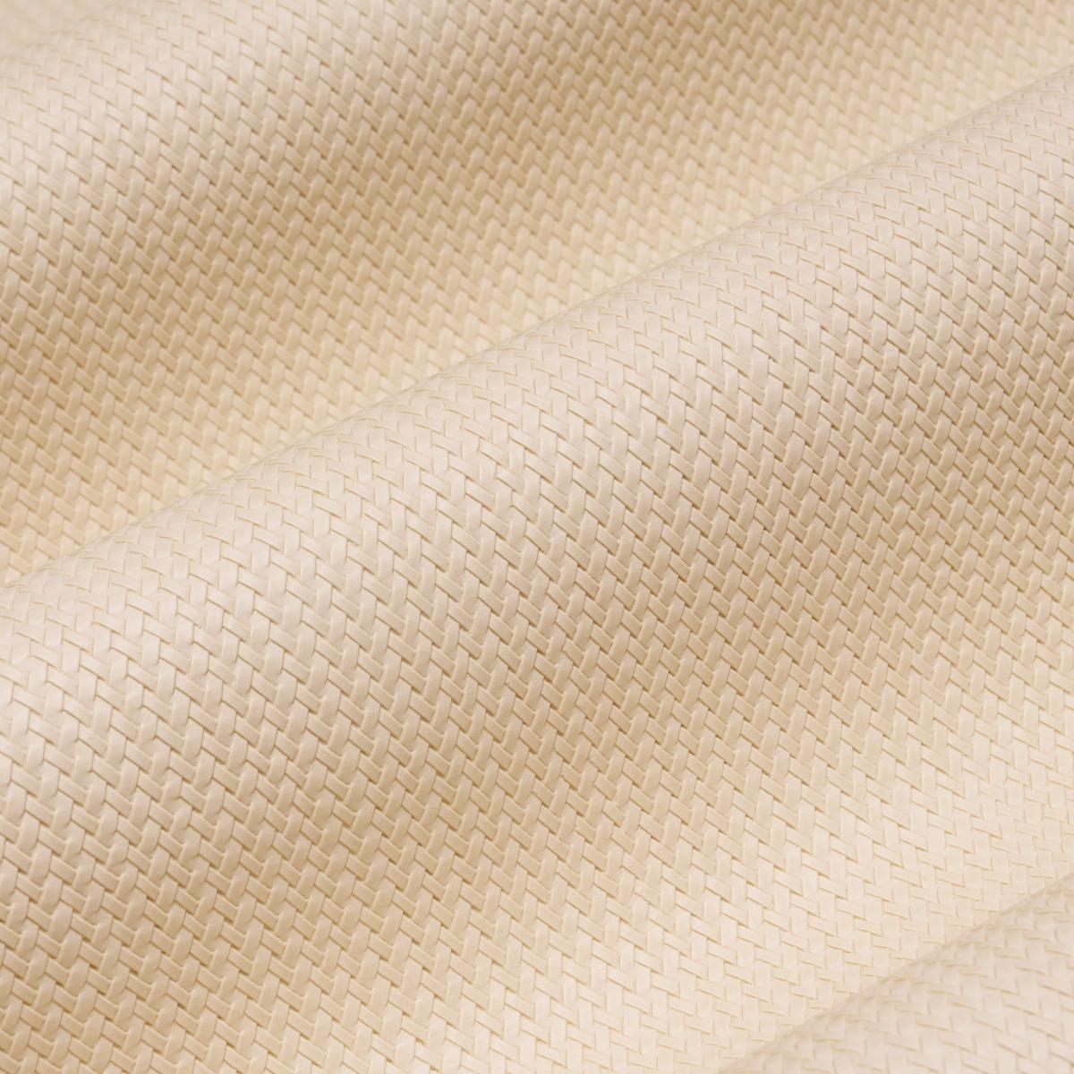 Schumacher Vegan Leather Rattan Indoor/Outdoor Cream Fabric