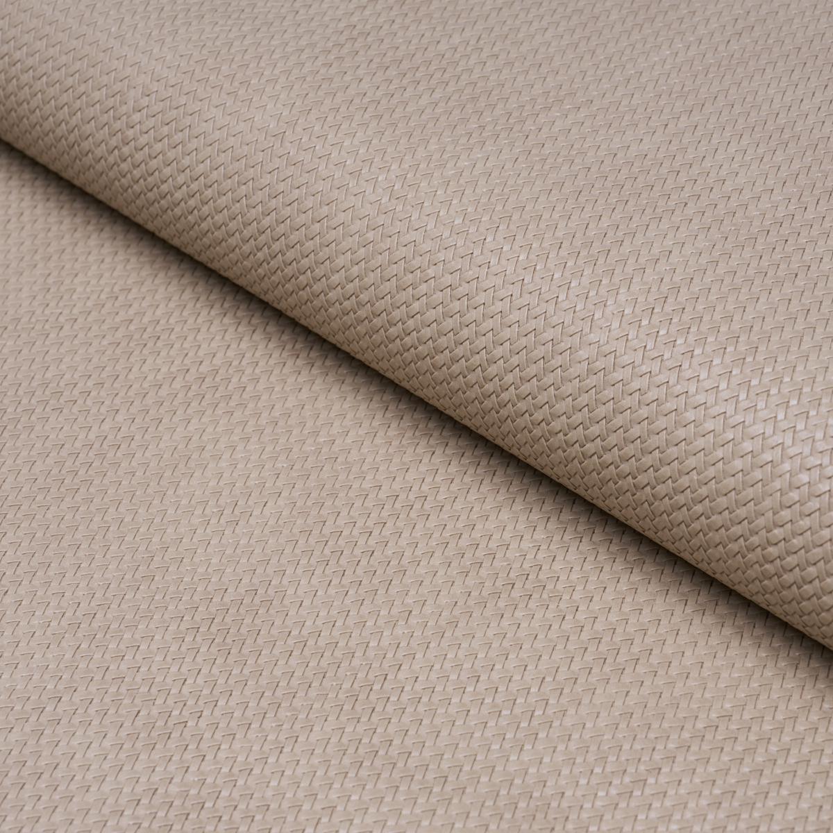 Schumacher Vegan Leather Rattan Indoor/Outdoor Taupe Fabric
