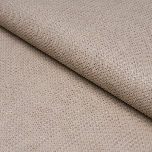 Schumacher Vegan Leather Rattan Indoor/Outdoor Taupe Fabric