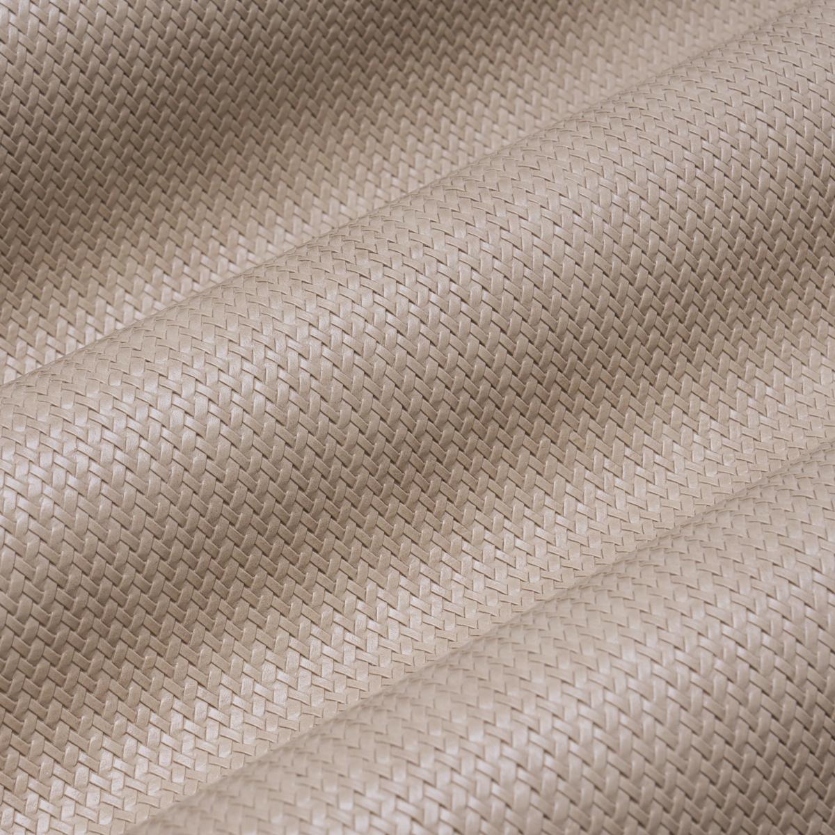 Schumacher Vegan Leather Rattan Indoor/Outdoor Taupe Fabric