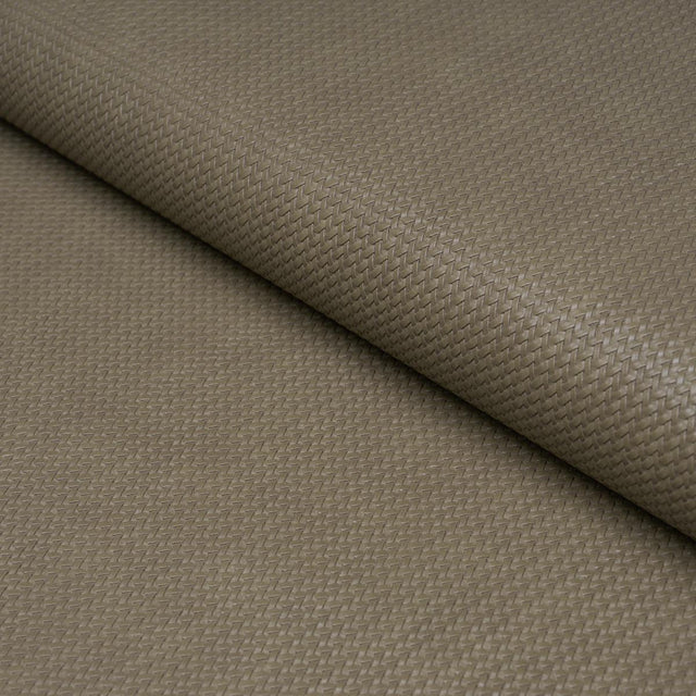 Schumacher Vegan Leather Rattan Indoor/Outdoor Ash Fabric