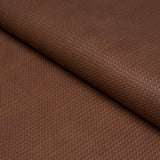 Schumacher Vegan Leather Rattan Indoor/Outdoor Chocolate Fabric