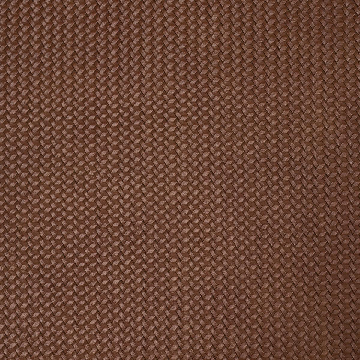 Schumacher Vegan Leather Rattan Indoor/Outdoor Chocolate Fabric