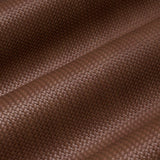 Schumacher Vegan Leather Rattan Indoor/Outdoor Chocolate Fabric