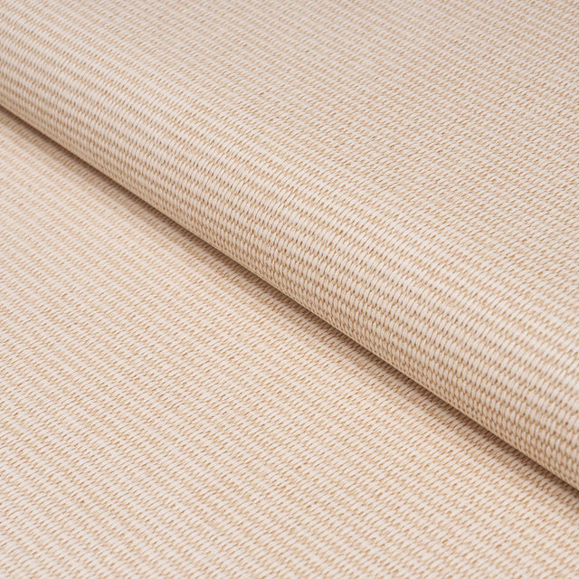 Schumacher Vegan Leather Basketweave In/Out Neutral Fabric