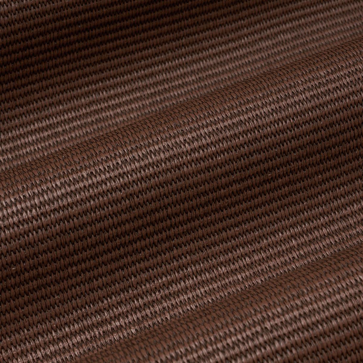 Schumacher Vegan Leather Basketweave In/Out Chocolate Fabric