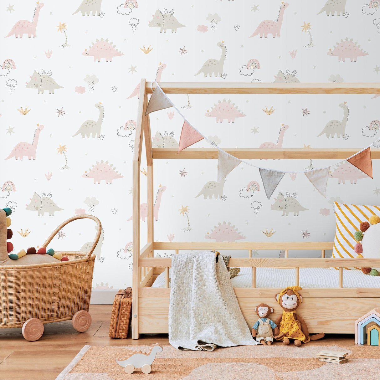 Galerie 283-1 Bambino Dino Pink Wallpaper 283-1 Pink Wallpaper