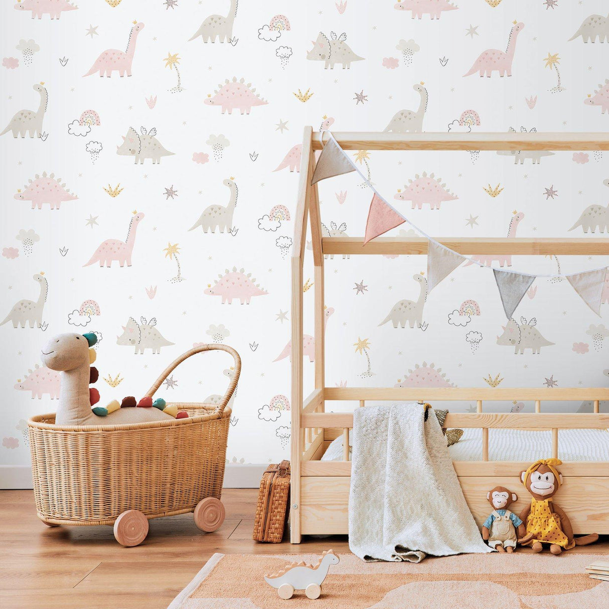Galerie 283-1 Bambino Dino Pink Wallpaper 283-1 Pink Wallpaper