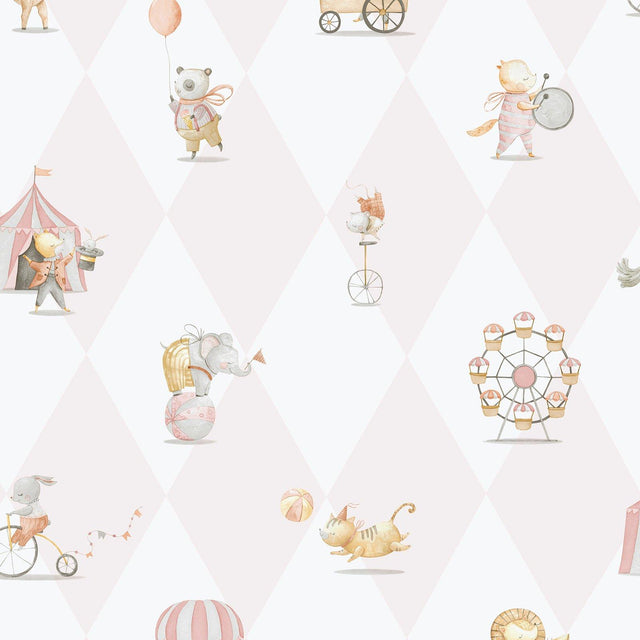 Galerie 282-1 Bambino Cirque Pink Wallpaper 282-1 Pink Wallpaper